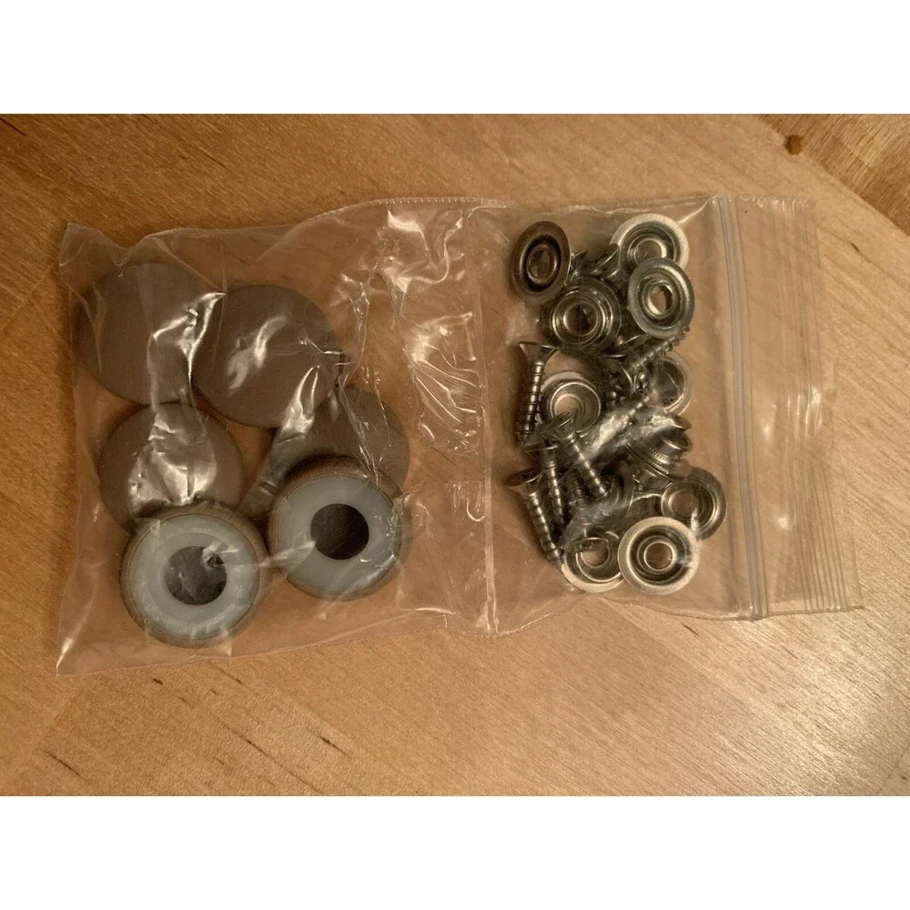 Beige Upholstery Snap Buttons And Covers 6 Count